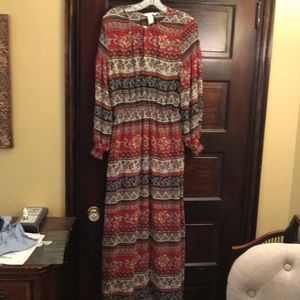 Boho sheer lined dress